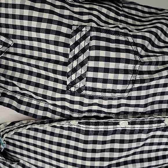 Old Navy Gingham Black and White Shirt SZ M - Picture 2 of 11